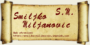 Smiljko Miljanović vizit kartica
